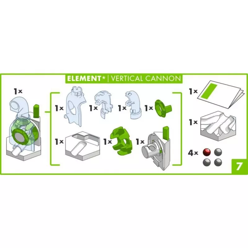 Ravensburger GraviTrax elemento canhão vertical – expansão de percurso (27465) para sistemas de pistas de esferas