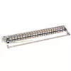 Tripp N254-048-SH-6A 48 portas 1 U montagem em rack patch panel Cat6a STP blindado pass-through - RJ45 Ethernet - TAA - 10 Gigabit Ethernet - RJ-45 - Cat6a - prateado - branco - instalação em rack