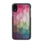 Capa para smartphone iKins para iPhone XR — design de flores aquáticas, preta