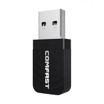 Adaptador USB Wi-Fi Comfast CF-812AC — dupla banda 2,4 GHz / 5 GHz, até 1300 Mbit/s