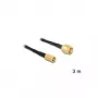 Cabo coaxial DeLOCK 88647 RG-174 3 m SMA SMB preto