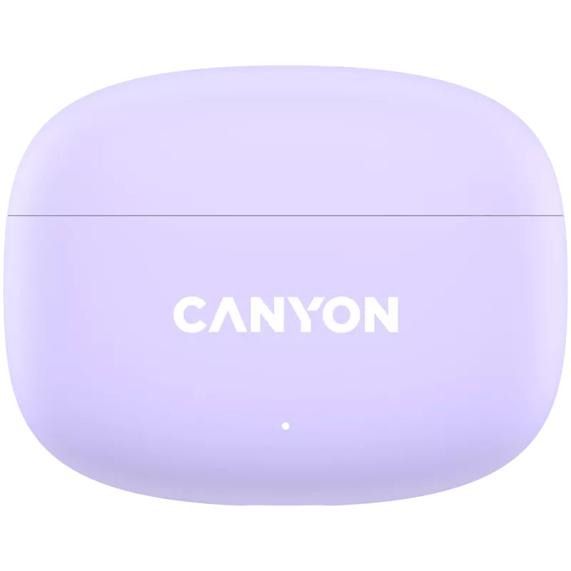 Auscultadores Canyon TWS-9 CNS-TWS9P – True Wireless – Bluetooth 5.4 – In-Ear – 6h + 30h de autonomia – estojo de carregamento USB-C – controlo tátil – roxo