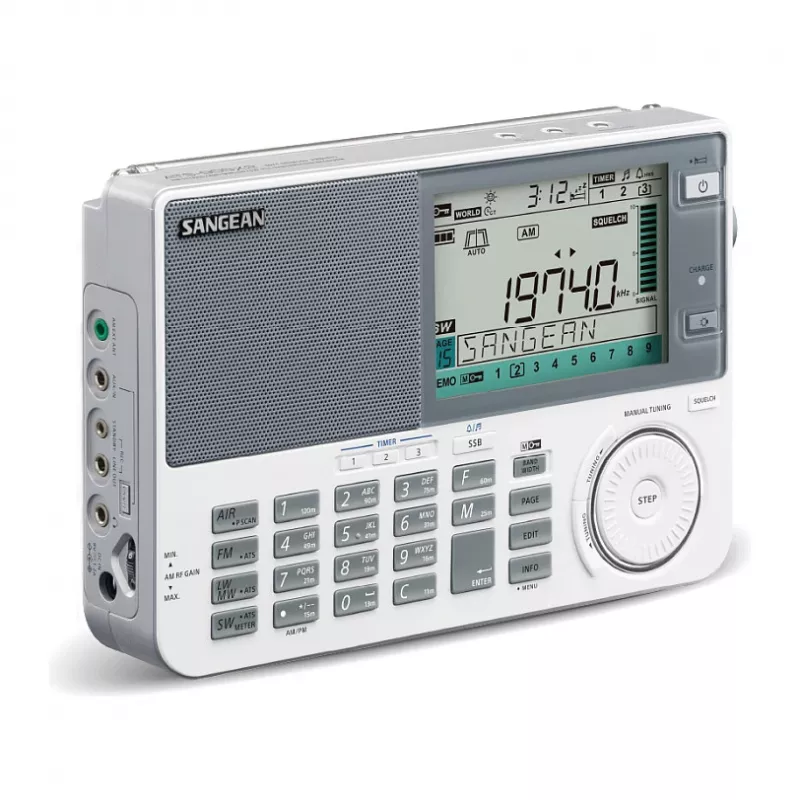 Rádio portátil Sangean ATS-909 X2 — branco — sintonizador digital AM FM SW