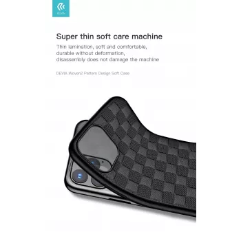 Capa protetora Devia Woven2 para iPhone 11 Pro Max, textura tecida, preto