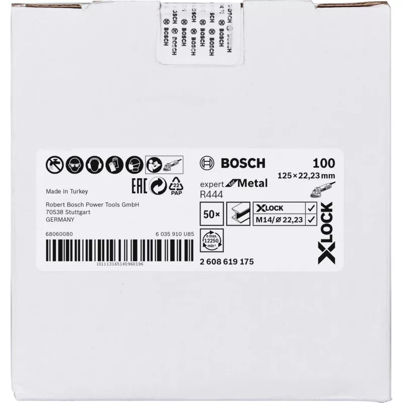 Acessório para ferramenta rotativa Bosch 2 608 619 175 disco de corte/lixa de aço