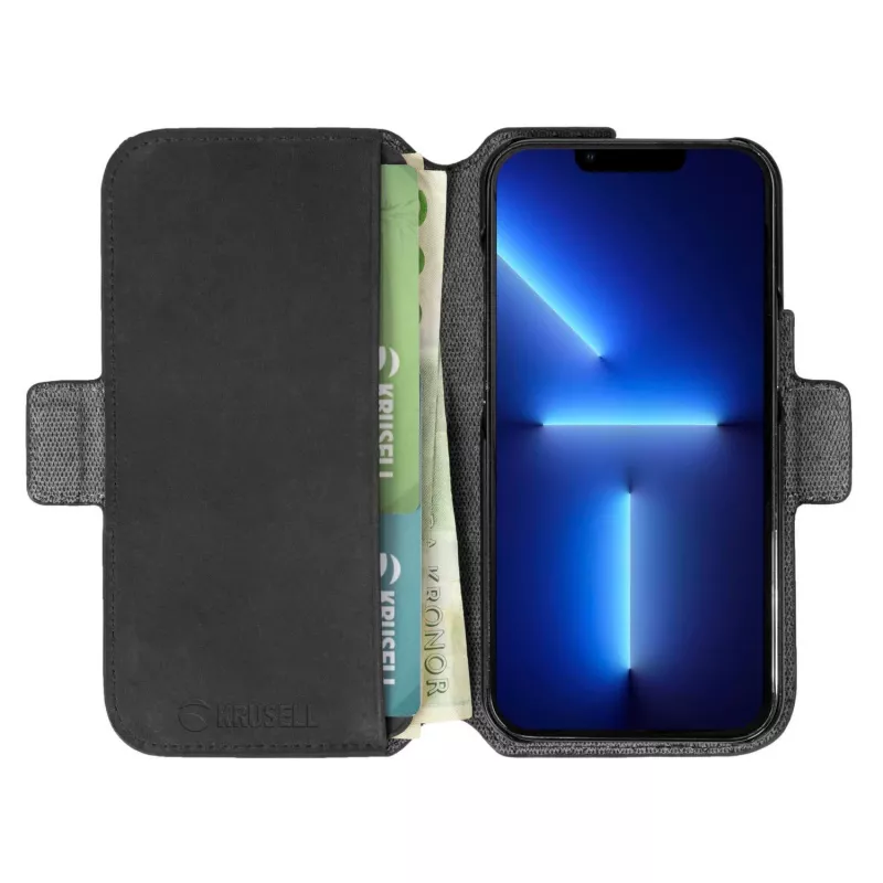 Capa com carteira Krusell 62396 para iPhone 13 Pro Max 17 cm Preto