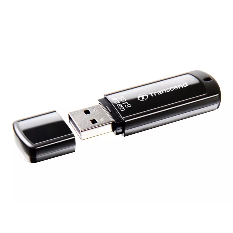 Pen drive USB Transcend JetFlash 350 64GB, USB 2.0, Preto