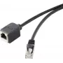 Cabo de extensão Ethernet Renkforce 1464707 RJ45 Cat 5e 1 m preto