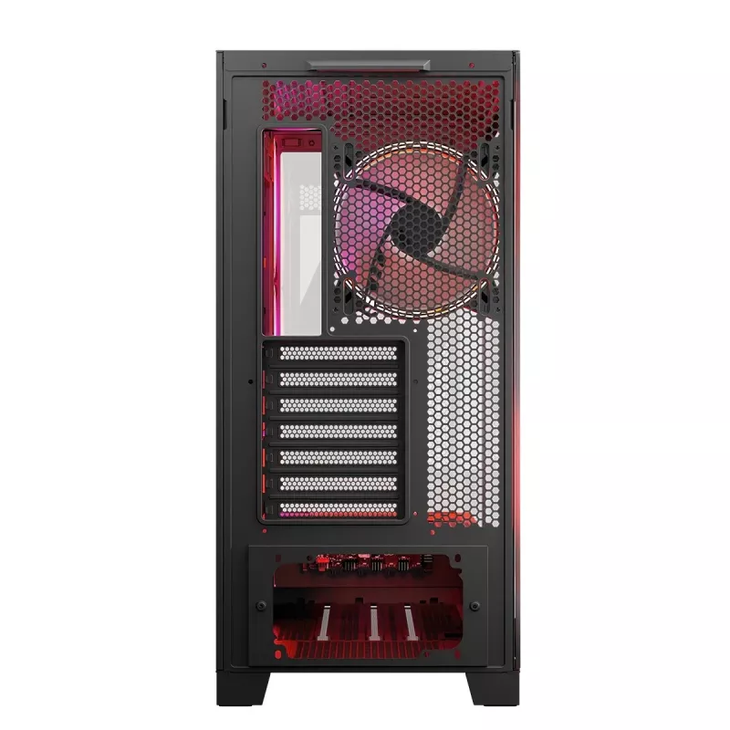 Caixa de PC MODECOM Volcano SPACE APEX ARGB Midi Tower, vidro temperado, USB-C, suporta ATX/microATX/Mini-ITX, GPU até 430 mm, dissipador de CPU até 180 mm