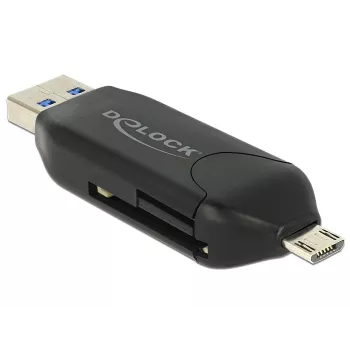 Leitor de cartões DeLOCK 91734 USB/Micro-USB preto