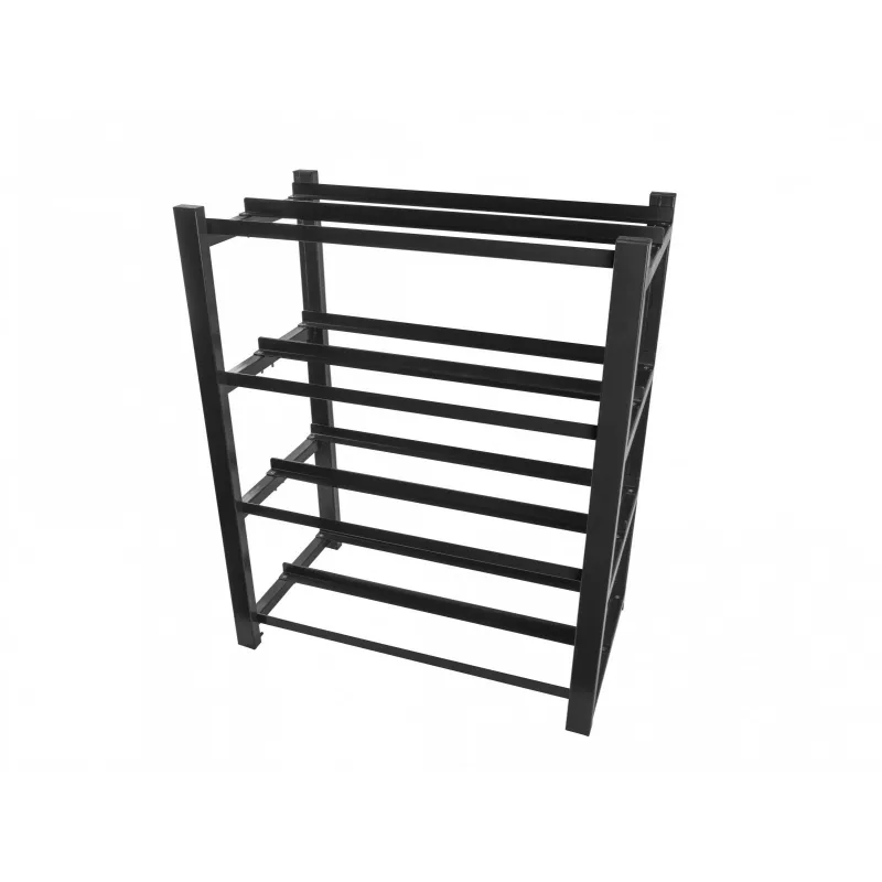 Suporte de bateria para UPS 830x454 2 filas 4 níveis 8 compartimentos preto embalado plano