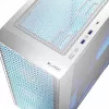 Caixa de PC LOGIC Dart Pro Midi ARGB branco — Midi Tower, ATX, 456×200×385 mm, GPU máx. 34 cm, altura do dissipador da CPU 155 mm, 3x120mm frente + 1x120mm traseira, USB 3.0 x2, USB-C x1