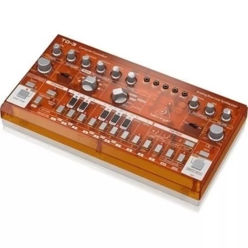 Behringer TD-3-TG sintetizador analógico de linhas de baixo, laranja transparente