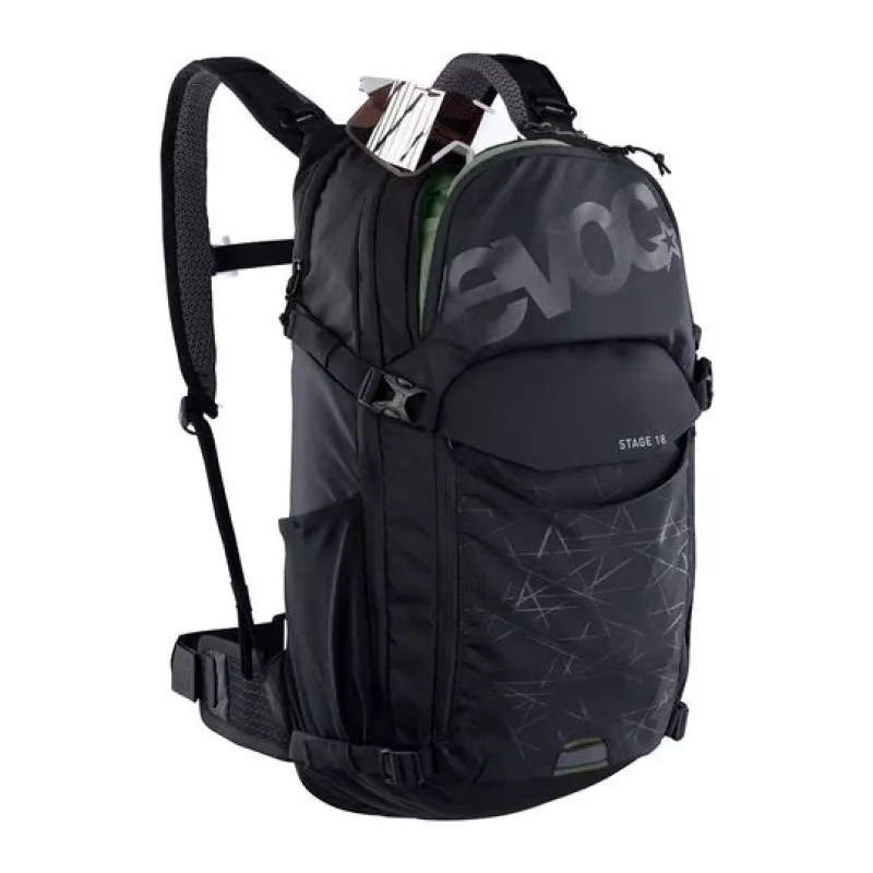 Mochila EVOC Stage mochila de bicicleta preto nylon, polirratan
