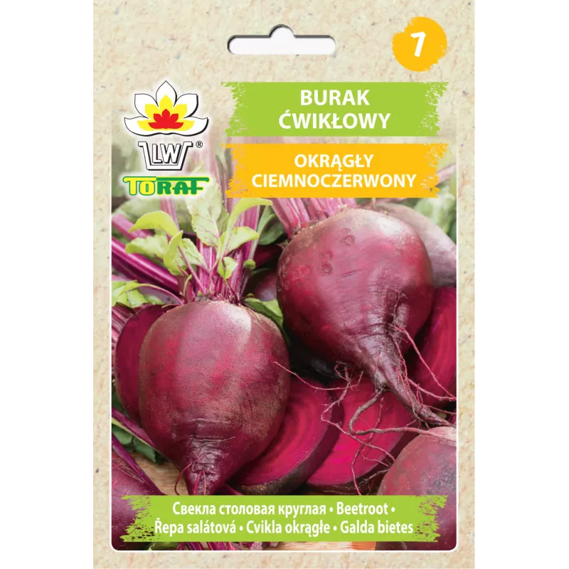 Sementes de hortícolas beterraba vermelha escura Toraf, pacote 20g