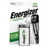 Pilha recarregável NiMH Energizer 9V PP3 175mAh pack individual