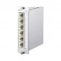 Painel de distribuição de superfície METZ CONNECT BTR E-DAT C6A 6x8 – entrada modular – alumínio anodizado – 6 portas (130857C-E)