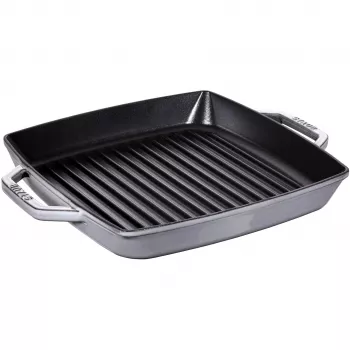 Frigideira de grelhar Staub 40511-684-0 quadrada 28 cm, adequada para indução, cinzento-grafite