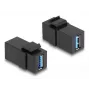 Módulo Keystone DeLOCK USB 3.0 A fêmea para A fêmea preto 1:1