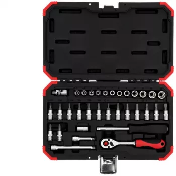 Conjunto de chaves de caixa Gedore R49003033 1/4 polegadas métrico