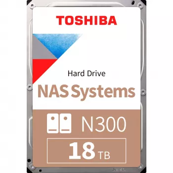 Disco rígido Toshiba N300 NAS - 18 TB - interno - 3.5 (8.9 cm) - SATA 6Gb/s - 7200 rpm - Memória intermédia: 512 MB