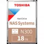 Disco rígido Toshiba N300 NAS - 18 TB - interno - 3.5 (8.9 cm) - SATA 6Gb/s - 7200 rpm - Memória intermédia: 512 MB