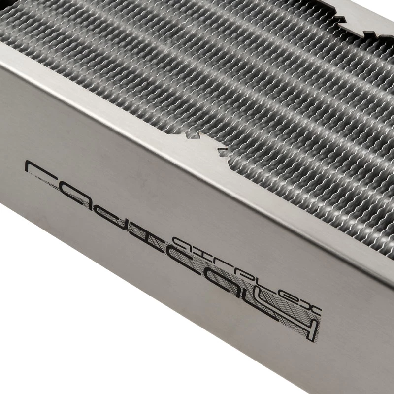 Radiador Aqua-Computer airplex radical 4/480 — alumínio/cobre/aço inoxidável, 520×140×73 mm