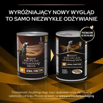 Alimento húmido para cães PURINA Pro Plan Veterinary Diets NF Renal Function terapêutico, porco, lata de 400 g