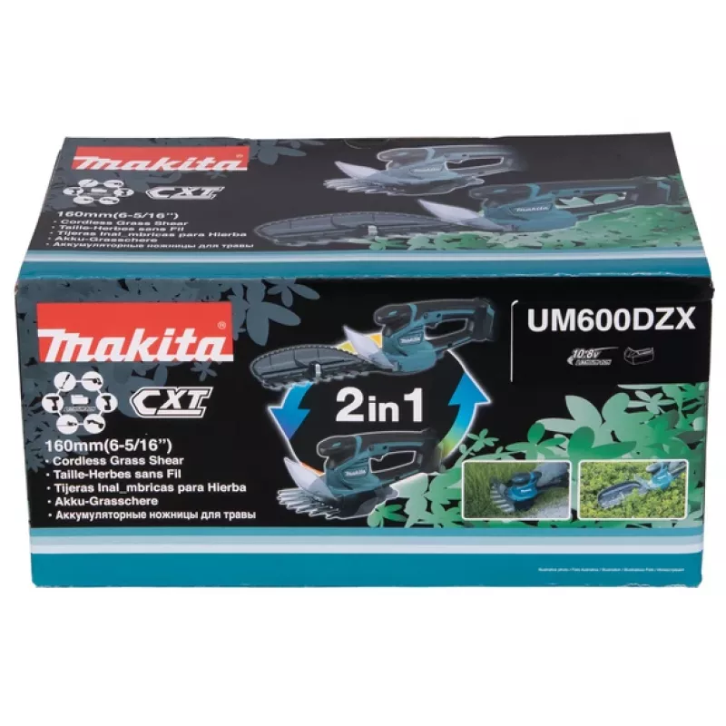 Tesoura de relva sem fio Makita UM600DZX preto, azul 12 V