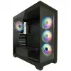 Caixa LC-Power MidiTower 715B preta USB3.2/Áudio sem fonte de alimentação SEAMLESS_X (LC-715B-ON)
