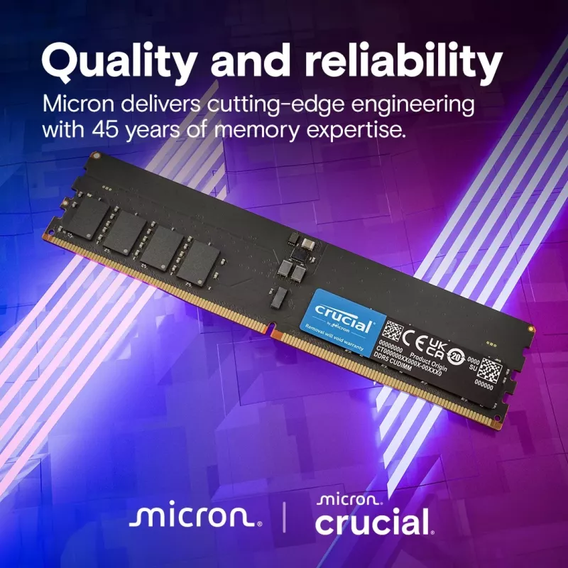 Memória DDR5 64GB/6400 (2*32GB) CL52 CUDIMM