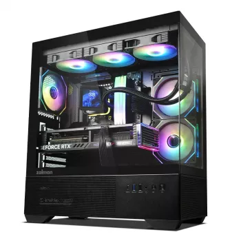 Caixa de PC CHRONIX V2 Mid Tower ventoinhas ARGB x3 preta