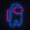 Luz LED néon decorativa MANTA SNL27BLT Style Neon Lights ASTRONAUT, luz LED de mesa/parede pronta a ligar