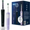Oral-B Vitality Pro D103 Duo, escova de dentes elétrica preto/lilás, Black/Lilac Violet, incl. 2.ª pega