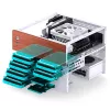 Caixa de computador Micro-Tower Jonsbo N4 BRANCA Mini-ITX com vidro temperado
