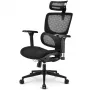 Cadeira de escritório Sharkoon OfficePal C40 — preta, design ergonómico, altura ajustável
