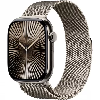 Apple Watch 10 46mm GPS+4G Titânio Milanesa M/L natural/natural
