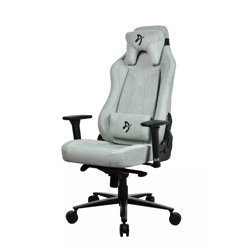 Cadeira gaming Arozzi Vernazza SoftFabric Pearl verde – assento gaming ergonómico, tecido suave