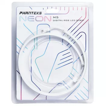 Tira LED Phanteks PH-NELEDKT_M5_WT01 — universal 550 mm, 5 V, 5,7 W, preto