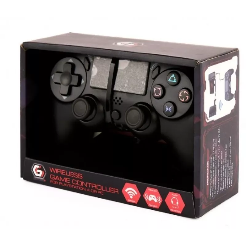 Comando de jogos GEMBIRD JPD-PS4BT-01-BK sem fios, dispositivo de entrada compatível com PS4