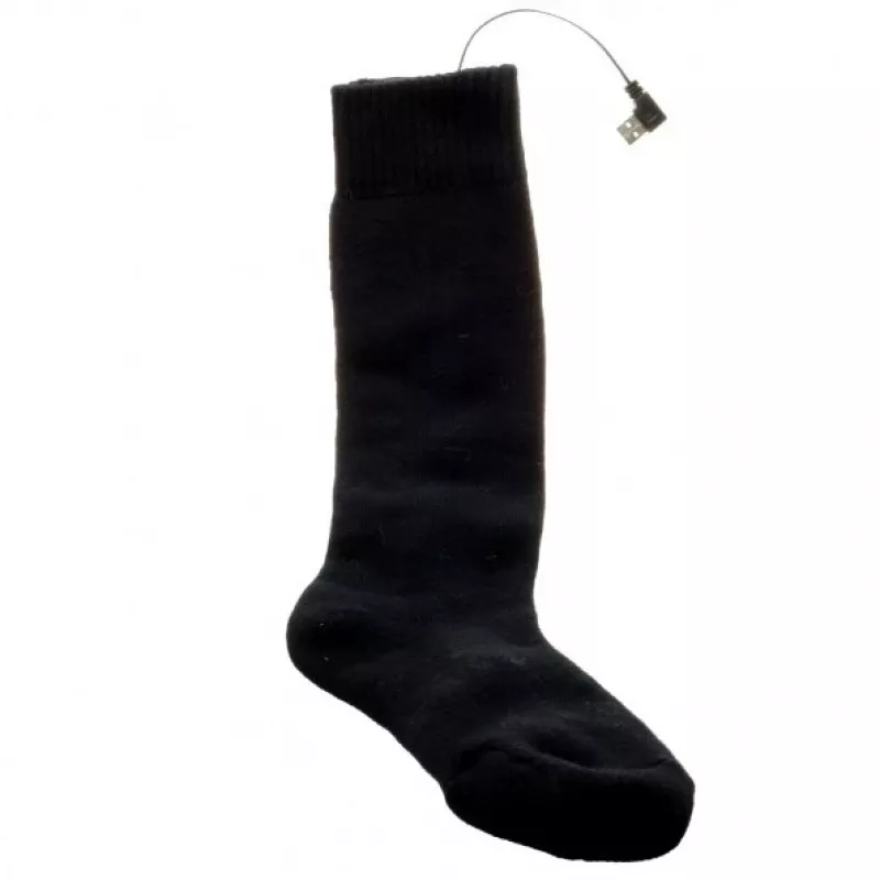 Meias desportivas Glovii GQ2M com elemento de aquecimento integrado, tamanho M, preto, respiráveis, mistura de algodão e elastano