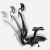 Cadeira de escritório giratória mark adler Expert 5.3 cinzento mesh – ergonómica, altura ajustável, apoio lombar, apoio de cabeça, braços