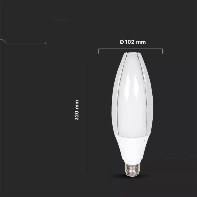 Lâmpada LED V-TAC VT-260 SAMSUNG CHIP 60W E40 4000K 6500lm (SKU 21187) branco