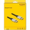 Cabo DisplayPort DeLOCK 16K 60 Hz 2 m prateado metal