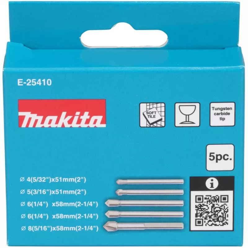 Conjunto de brocas Makita E-25410 para vidro e azulejos, 5 unid.