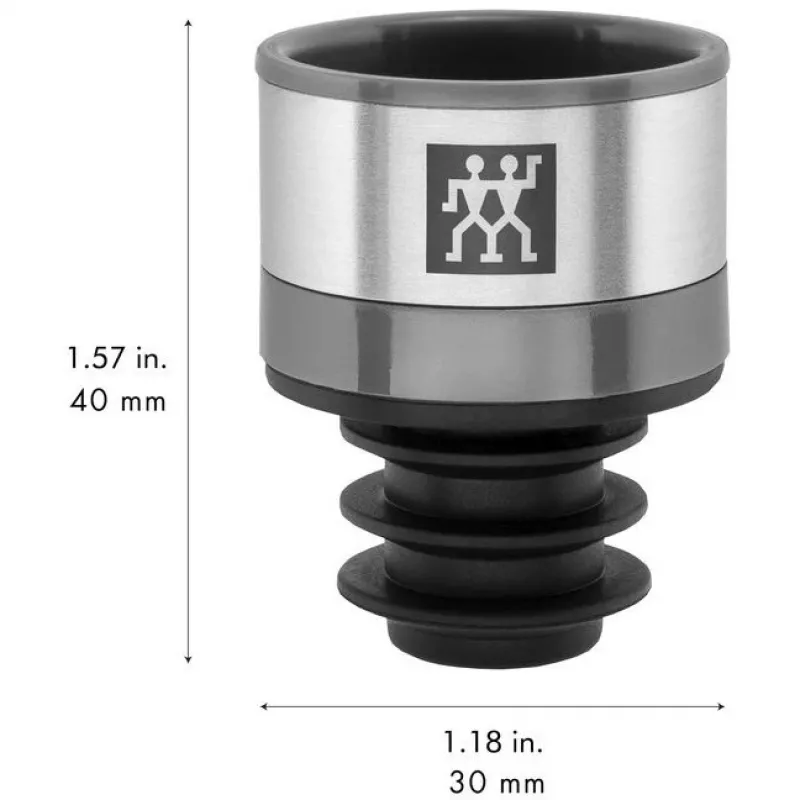 Bomba de conservação de vinho ZWILLING Fresh & Save 36802-000-0 — cinzento, plástico, 40 mm de altura, 3 cm de diâmetro