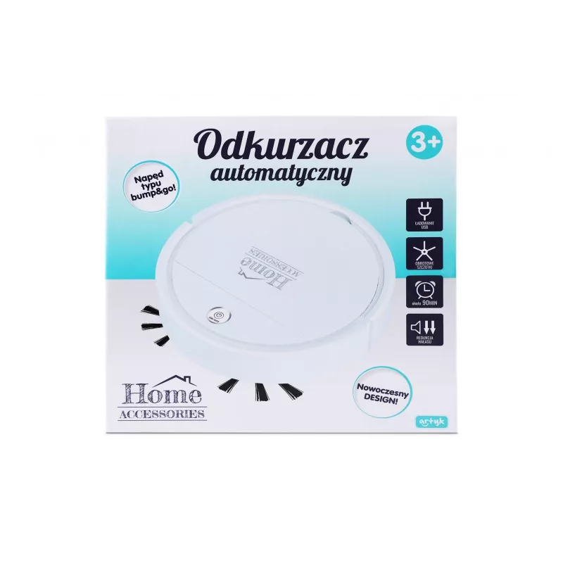 Robô aspirador Artyk 171024 design compacto forte potência de aspiração