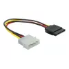 Cabo de alimentação SATA HDD DeLOCK B40160100 ficha 4 pinos reta 0,12 m