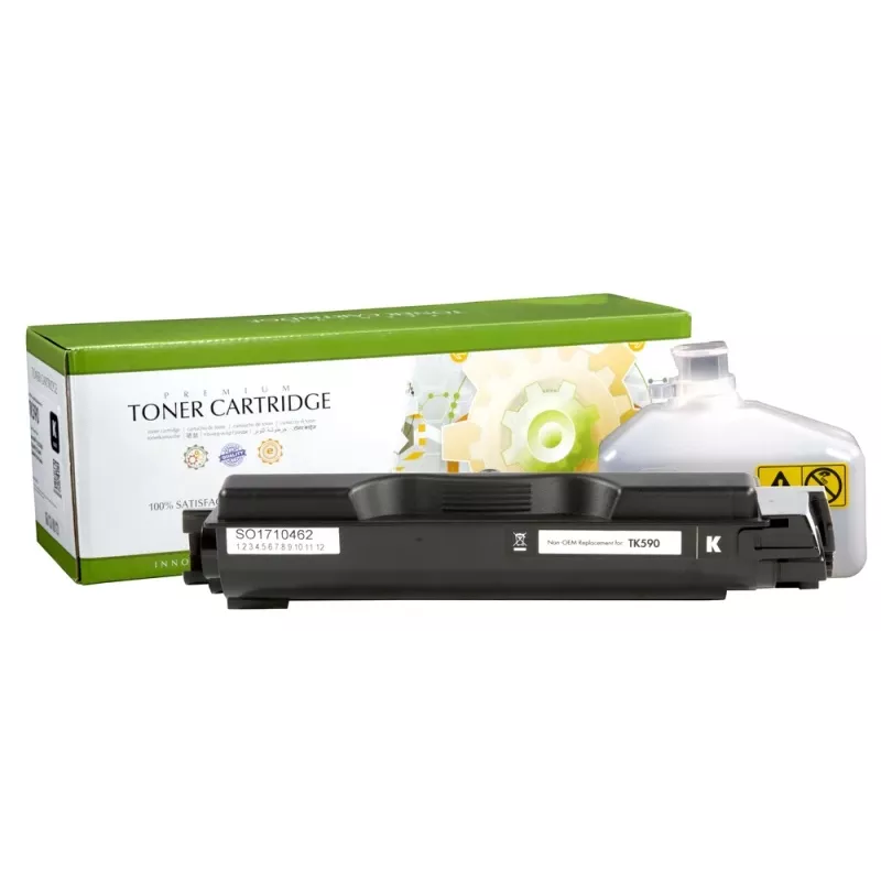 Cartucho de toner STATIC compatível com Kyocera TK-590K preto compatível 7.000 páginas