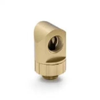 Conector rotativo de 90° BitsPower Artemis BPM-AT90R Gold — conector angular para refrigeração líquida